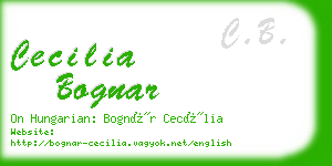 cecilia bognar business card